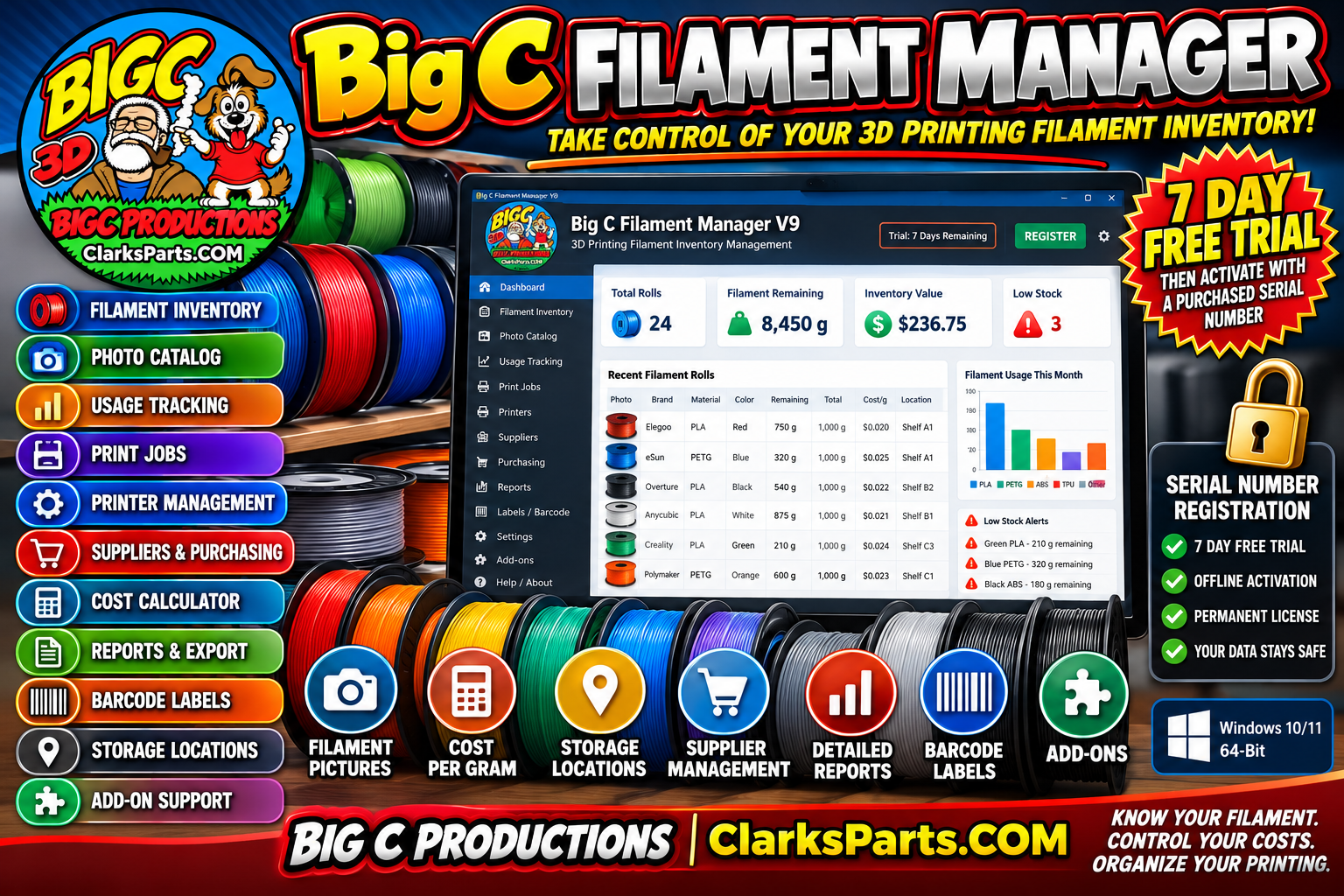 Big C Filament Manager V9
