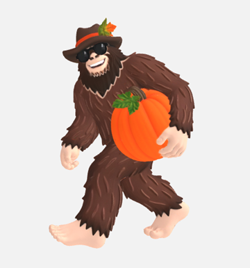 Big Foot With Pumpkin